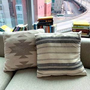 White/Cream West Elm couch pillows